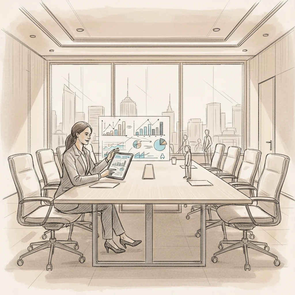 corporate real estate leader analyzing hybrid work office space utilization data for portfolio optimization