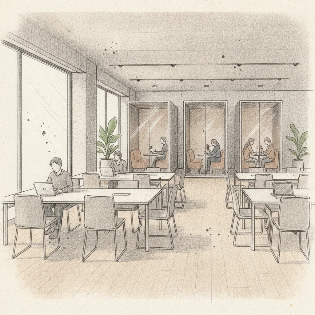 flexible coworking workspace showing alternative to traditional office space rental rates