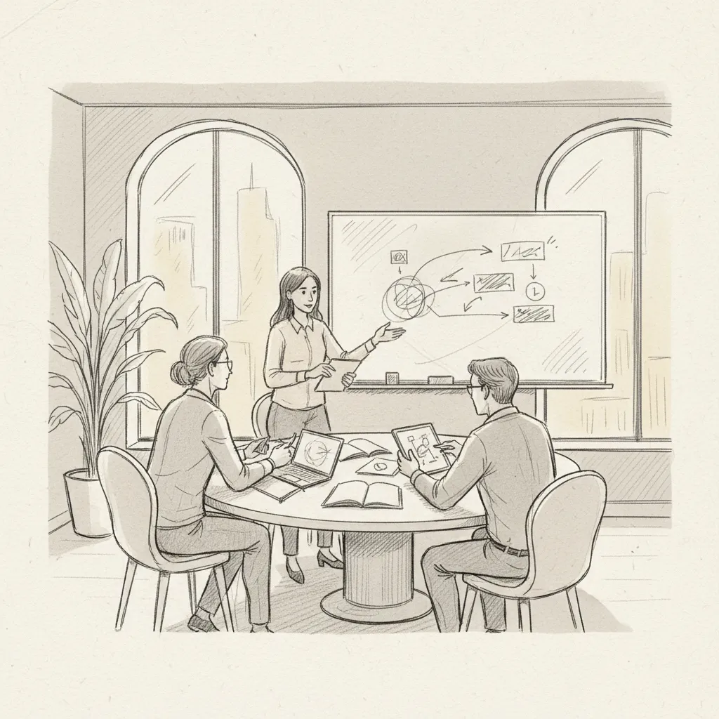 team using flexible workspace near me in a private meeting room for hybrid work collaboration