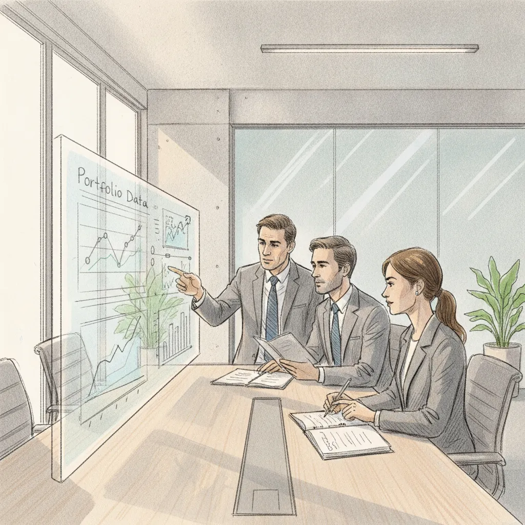 corporate team conducting real estate spend optimization portfolio review
