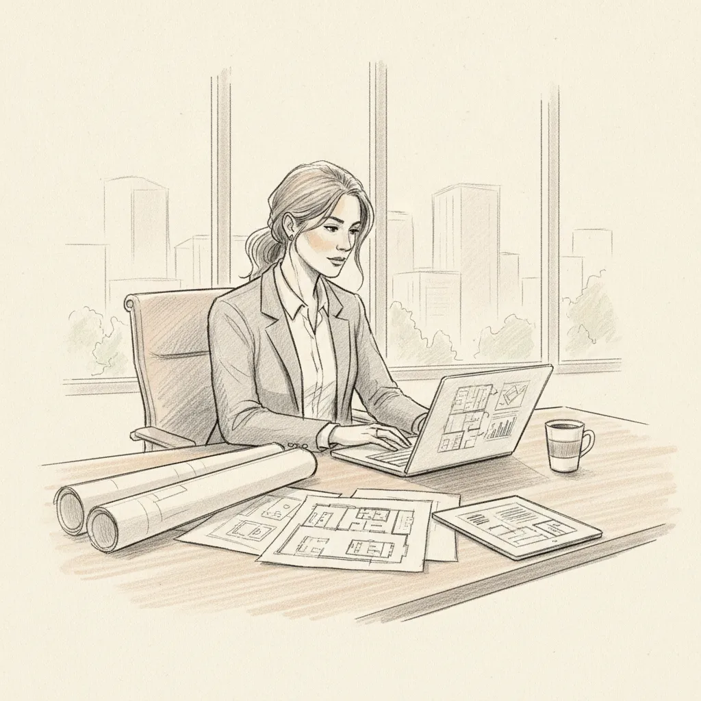 corporate office space near me planning session with workplace data and lease documents