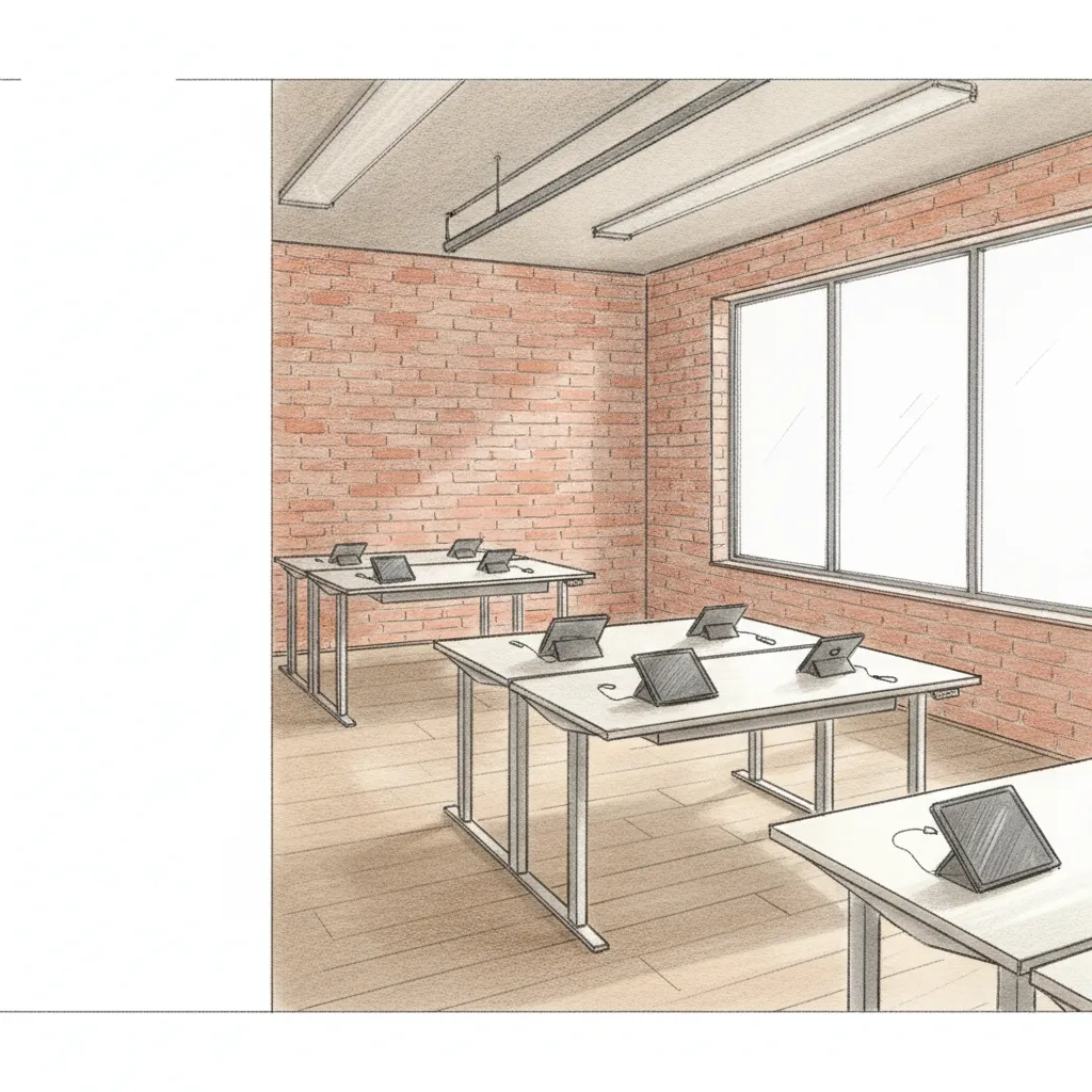 modern coworking office space in Austin Texas with open plan layout and natural light