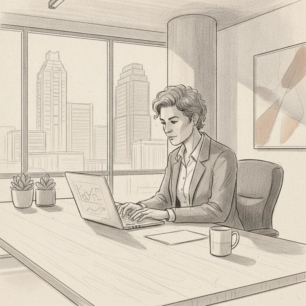 corporate real estate professional analyzing office space utilization data in Austin Texas