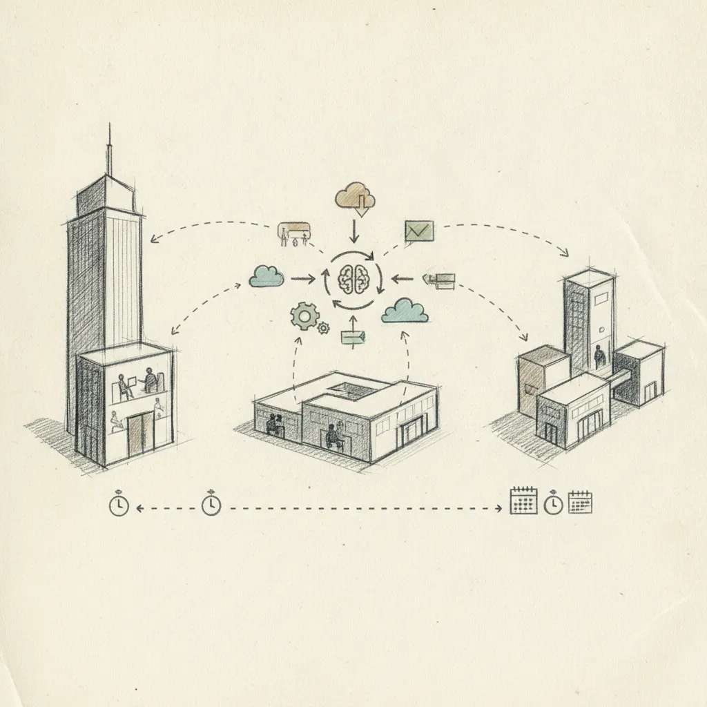 multi location office coordination example