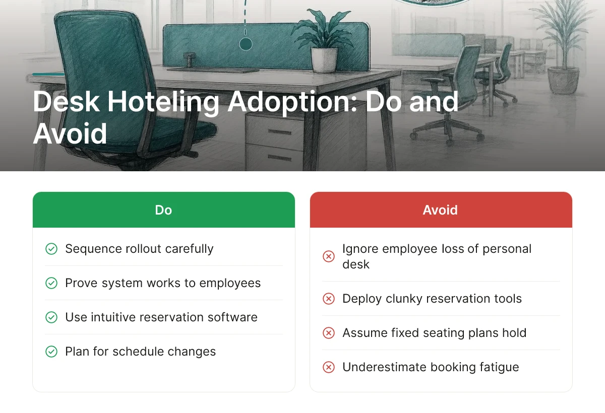 Desk Hoteling Adoption: Do and Avoid