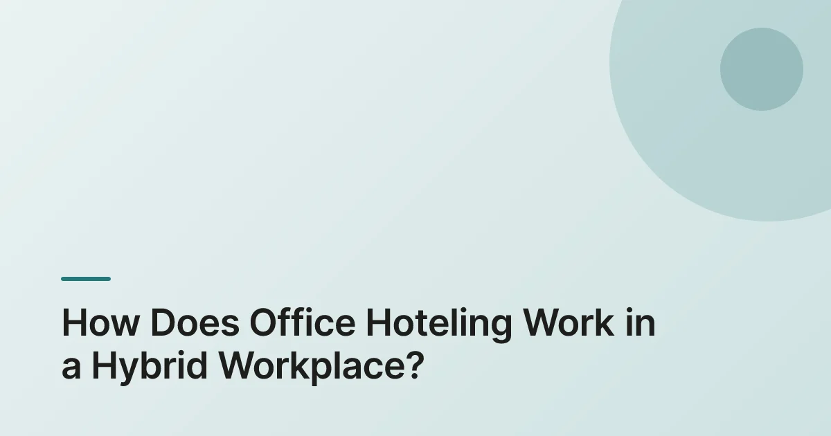 what is office hoteling example