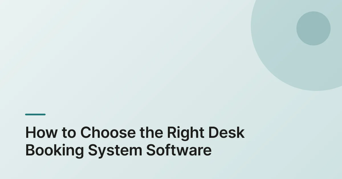 desk booking system software summary