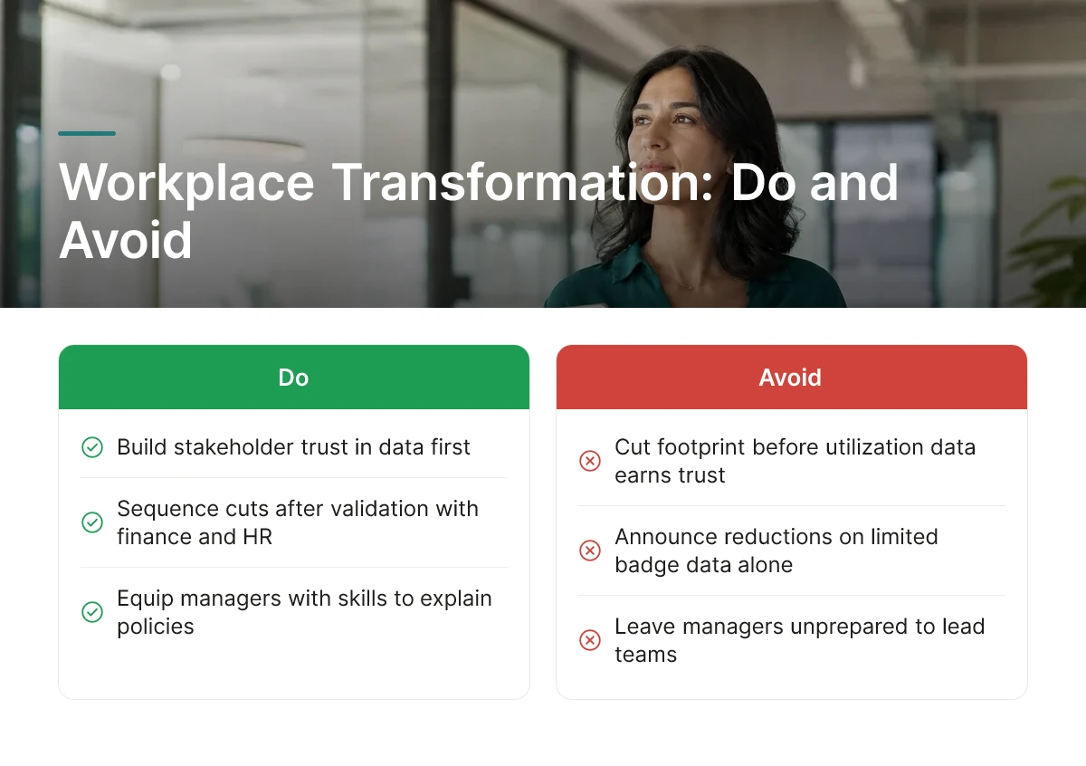 Workplace Transformation: Do and Avoid