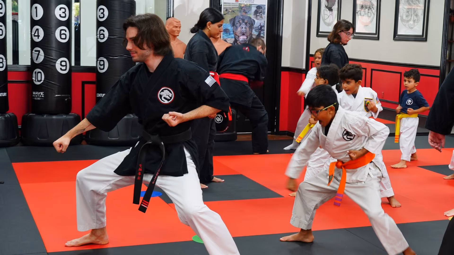 Karate Students on Guard