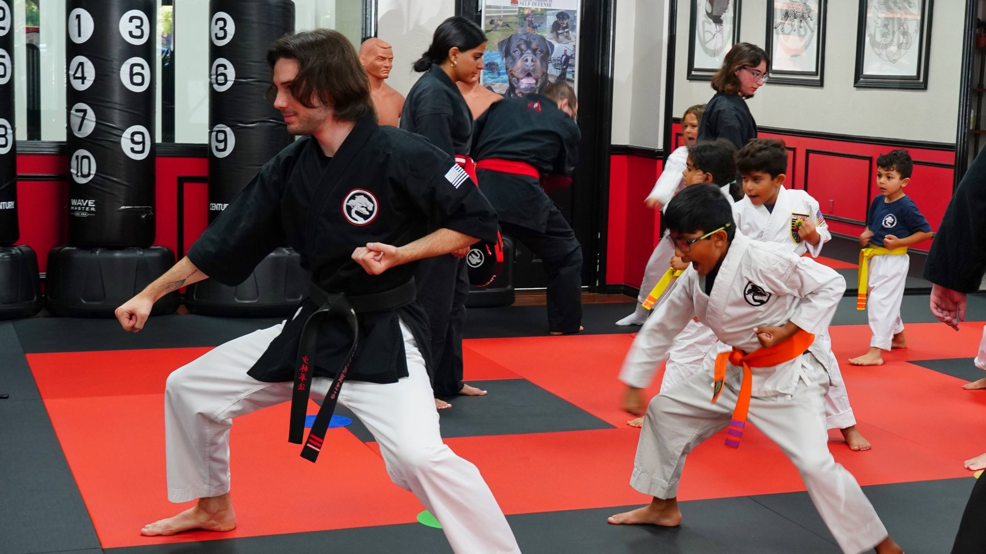 Karate Students on Guard