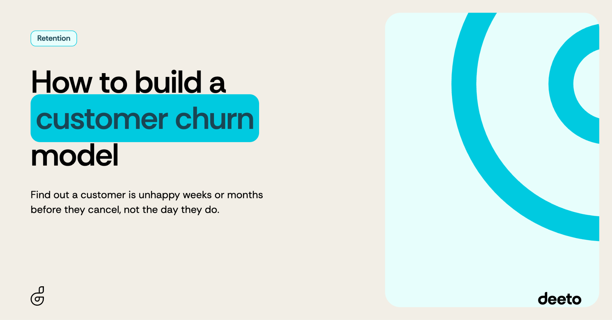 How to build a customer churn model. Find out a customer is unhappy weeks or months before they cancel, not the day they do.