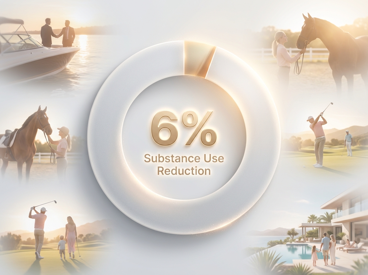 Infographic showing Reduction in Substance Use with Significant Other Involvement: 6%