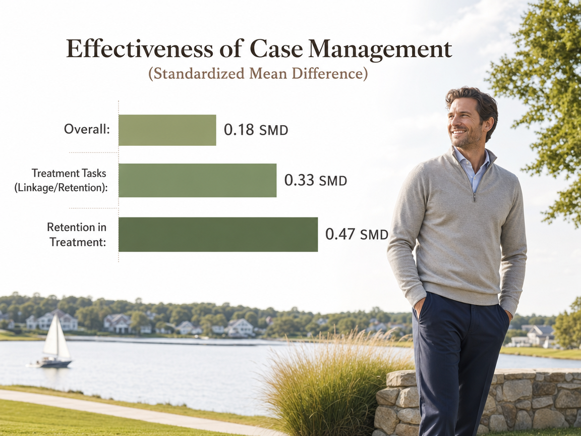 Chart showing Effectiveness of Case Management (Standardized Mean Difference)