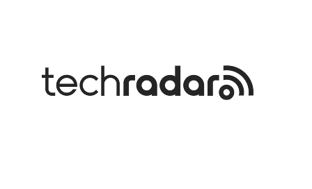 TechRadar brand wordmark logo with a Wi-Fi signal icon on a light gray background.