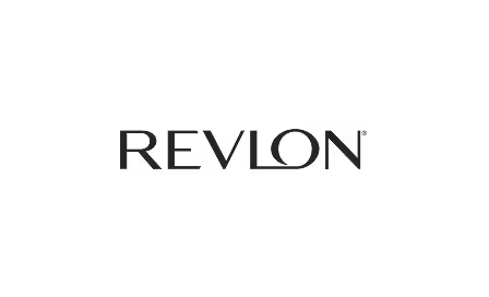Revlon brand logo in black letters on a transparent background.