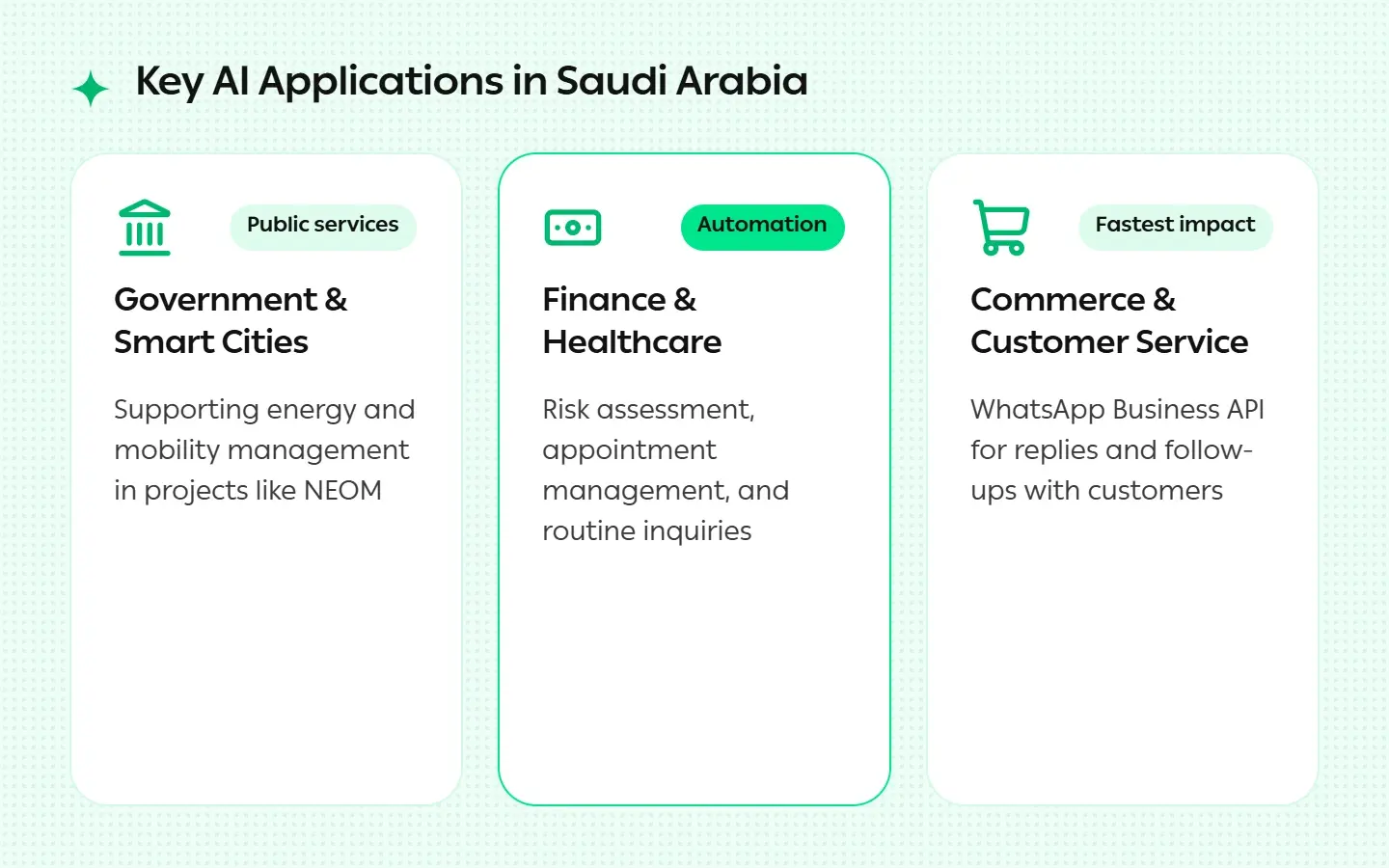 Key AI Applications in Saudi Arabia