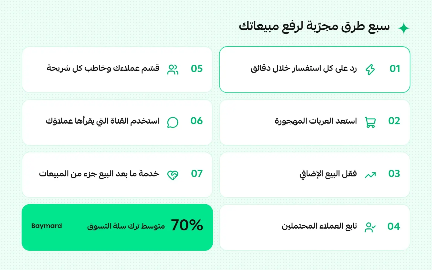 سبع طرق مجرّبة لرفع مبيعاتك