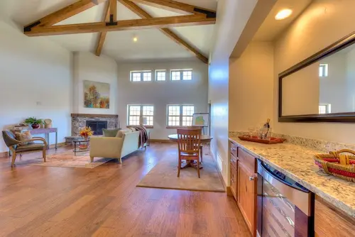 [background image] image of a home with seasonal decor (for a cleaning service)