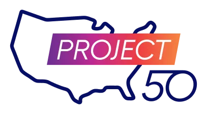 Project 50 full logo stacked