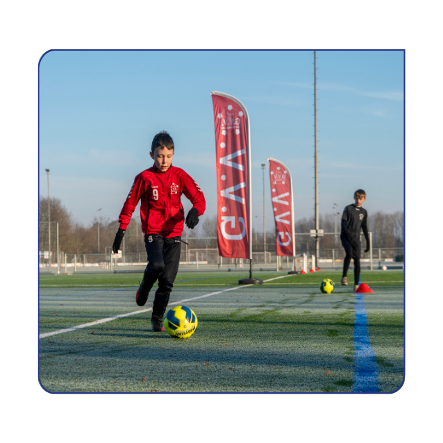 Voetbaltraining bij GVV