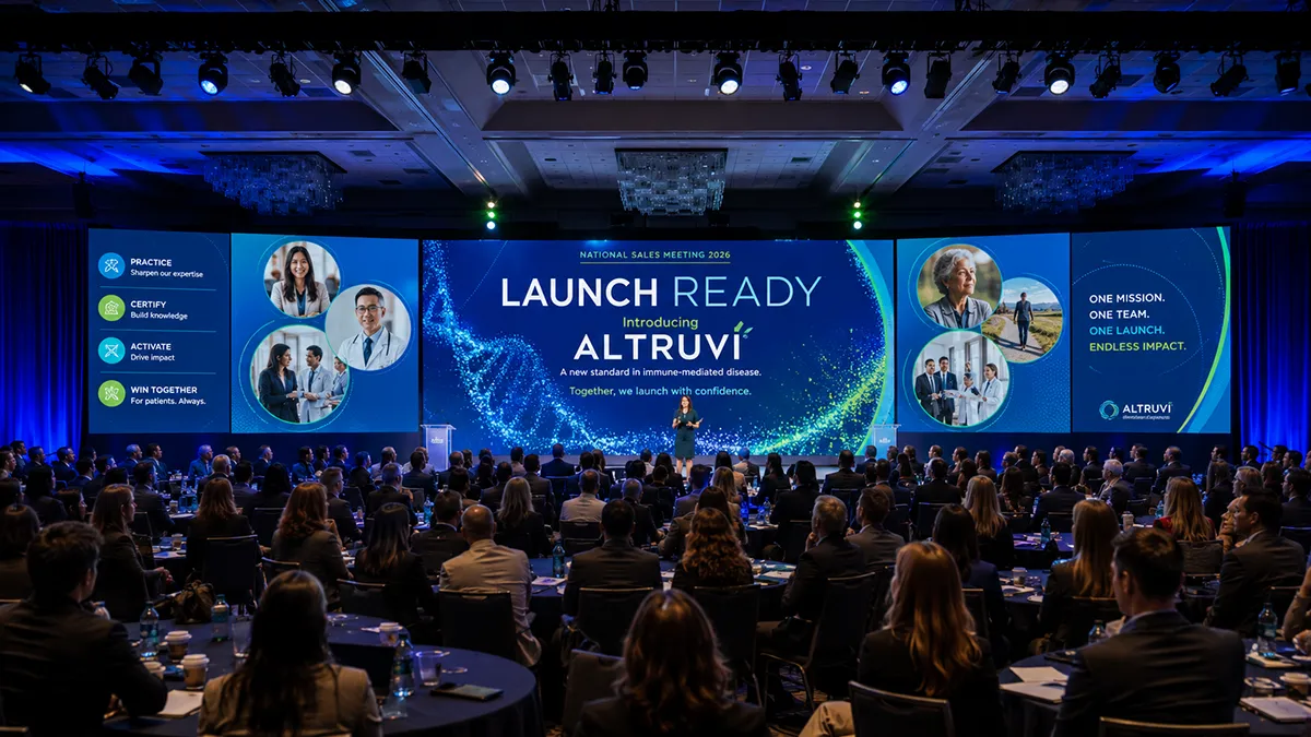 Pharma field force gathered for a national sales meeting