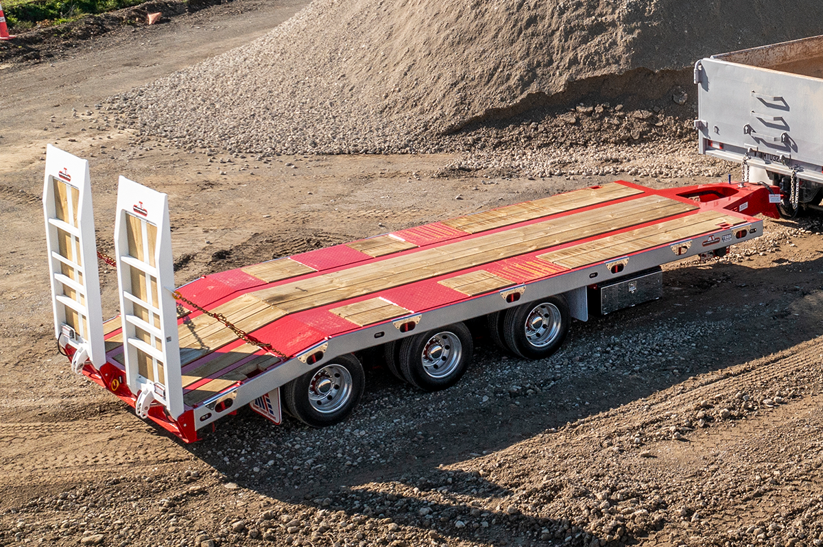 MTE 3 axle simple trailer back angle at birds eye view