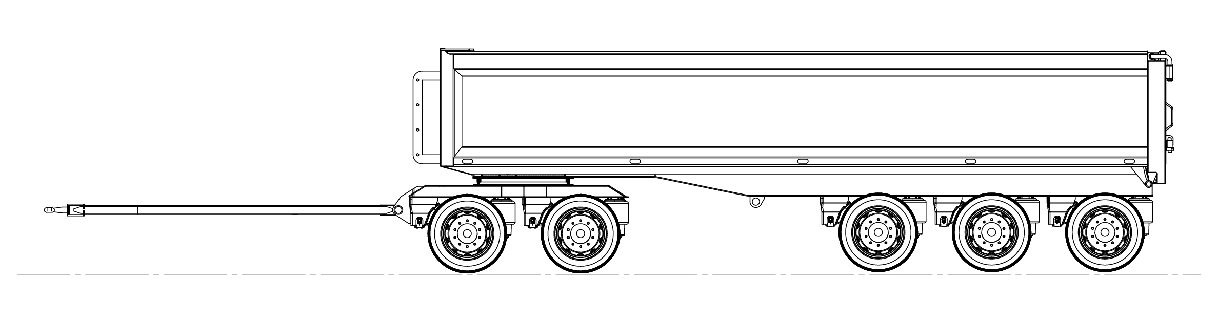 5 Axle Dog Tipper Model Drawing