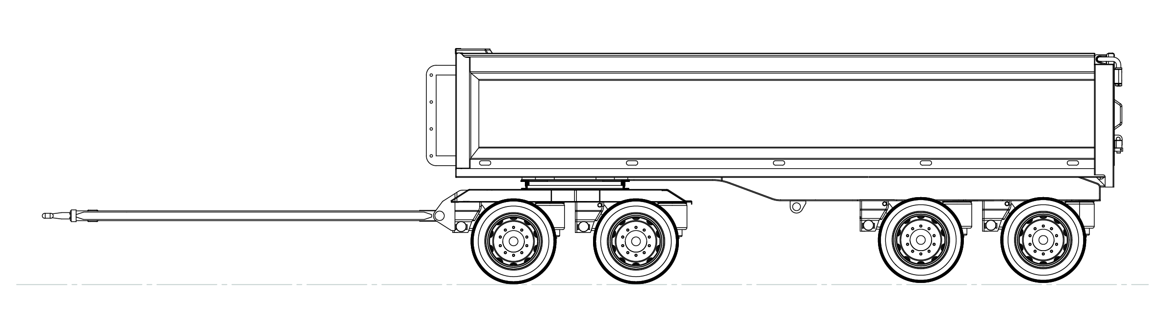 4 Axle Dog Tipper Model Drawing