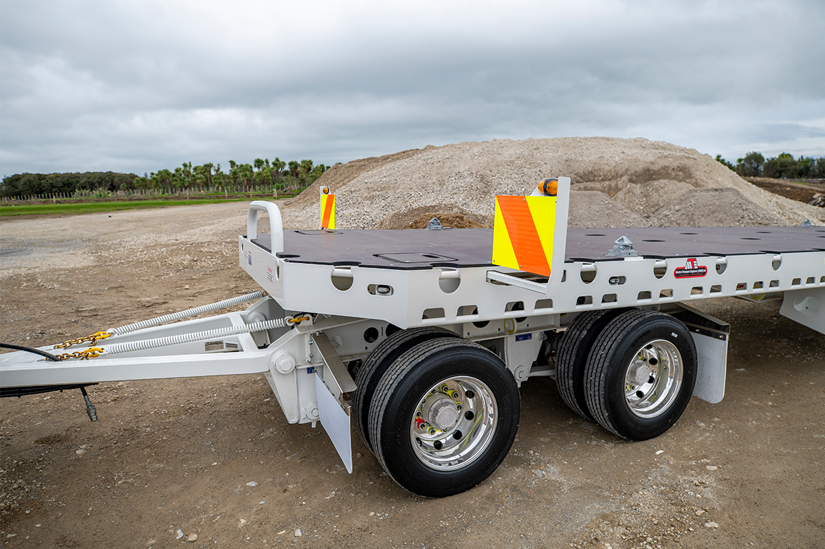 4 Axle Flat Top Low Loader Hazard Panels