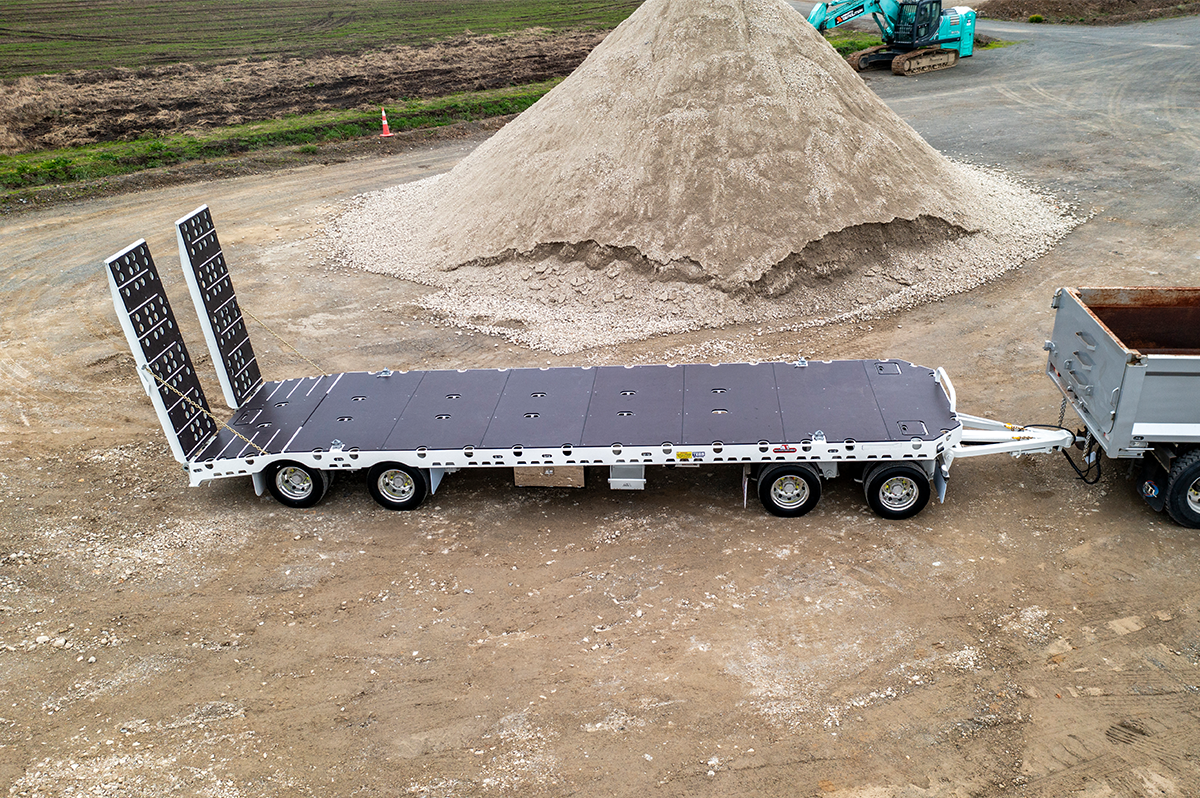 4 Axle Flat Top Low Loader Side Birds Eye View