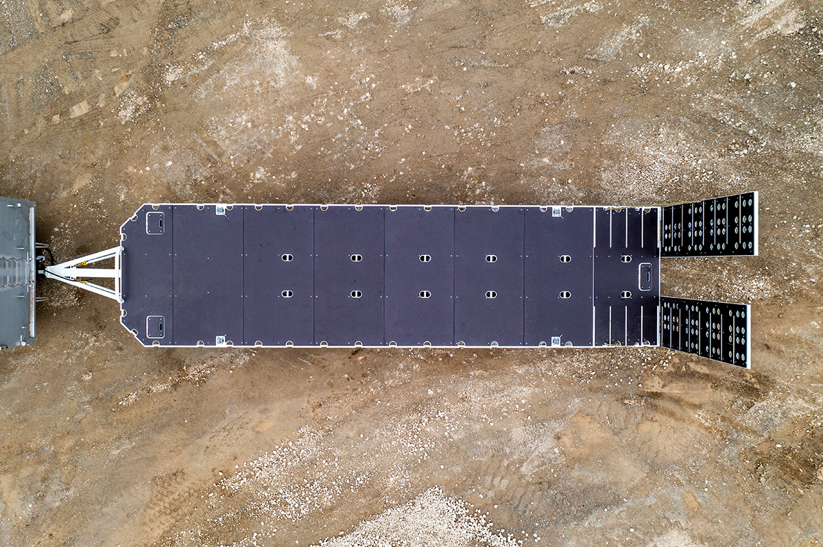 4 Axle Flat Top Low Loader Top View