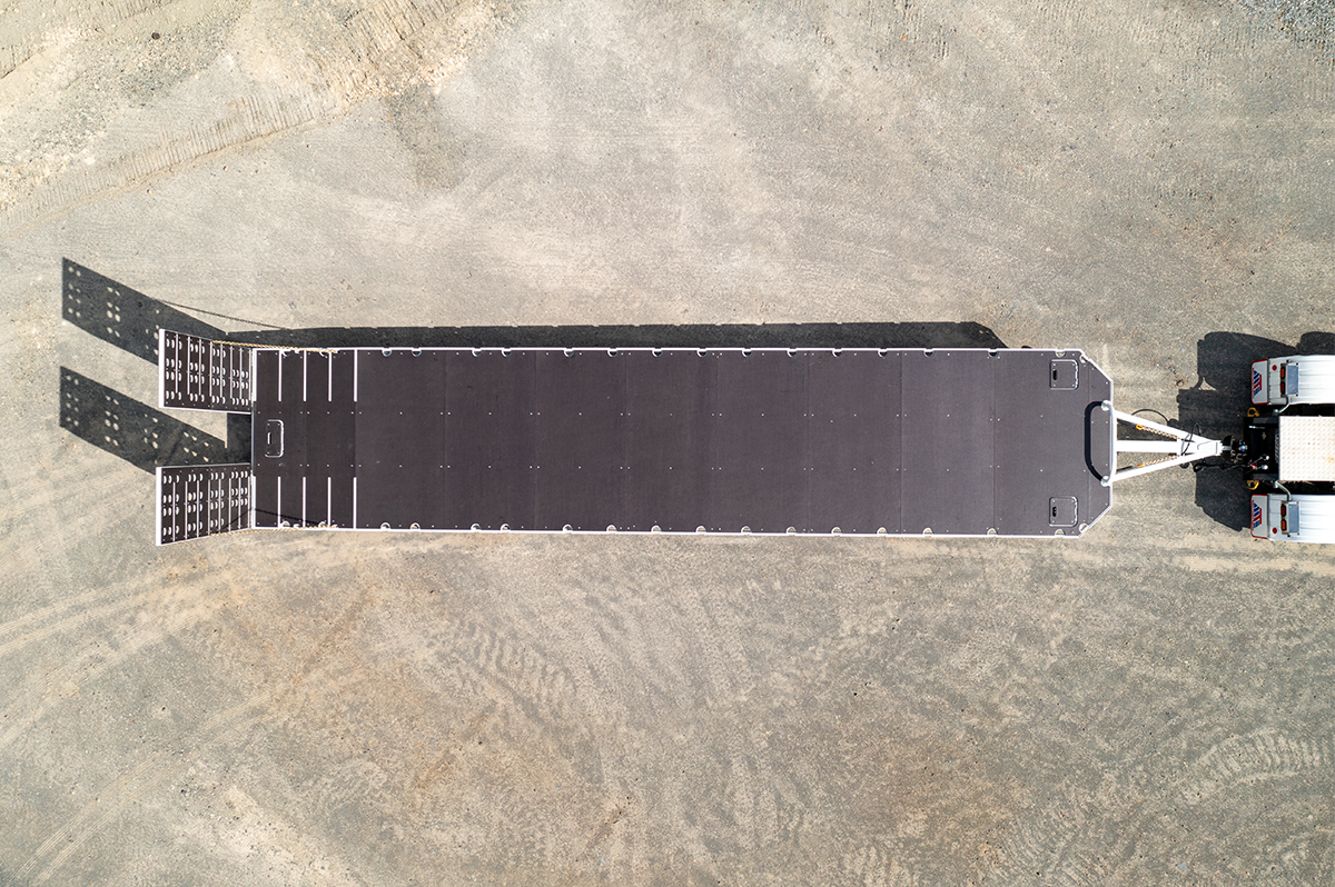 5 Axle Flat Top Low Loader Top View