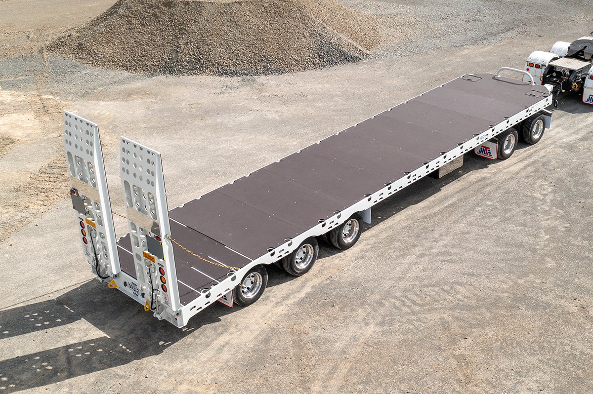 5 Axle Flat Top Low Loader Back Angle Birds Eye