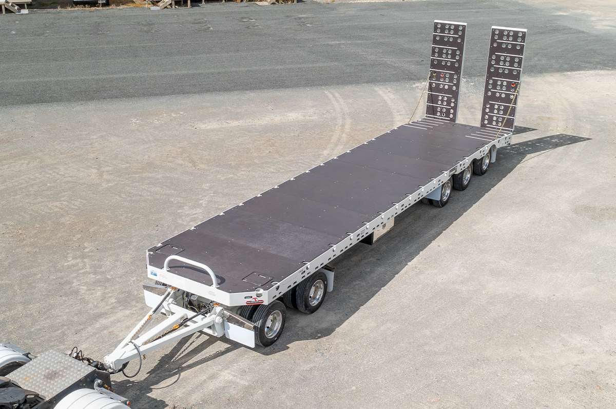 5 Axle Flat Top Low Loader Front Angle