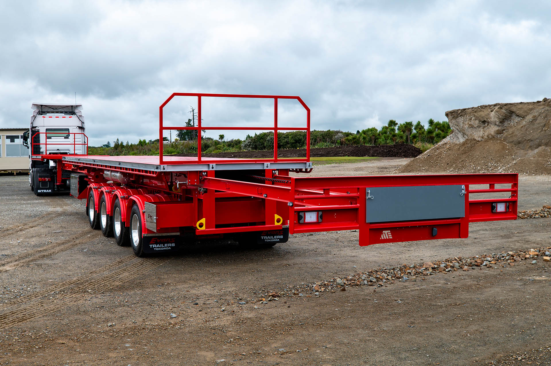 4 Axle Semi Flat Top Extendable Rear Extended 