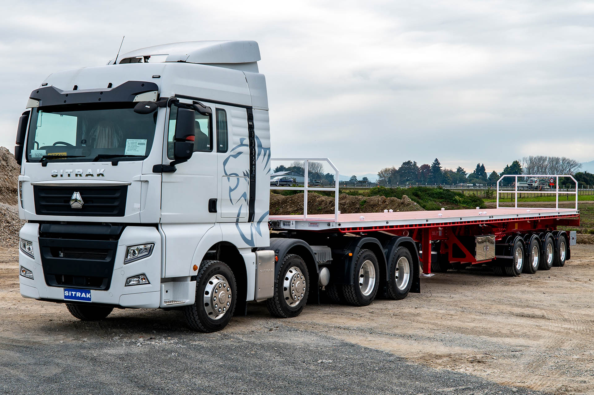 4 Axle Semi Flat Top - Front Angle