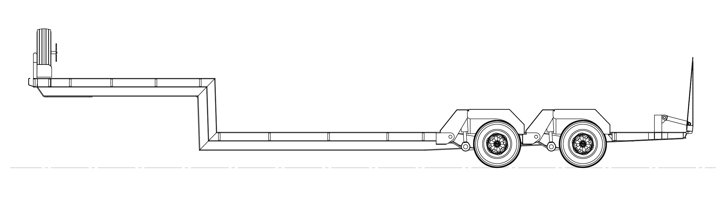 Forklift Trailer Model Drawing
