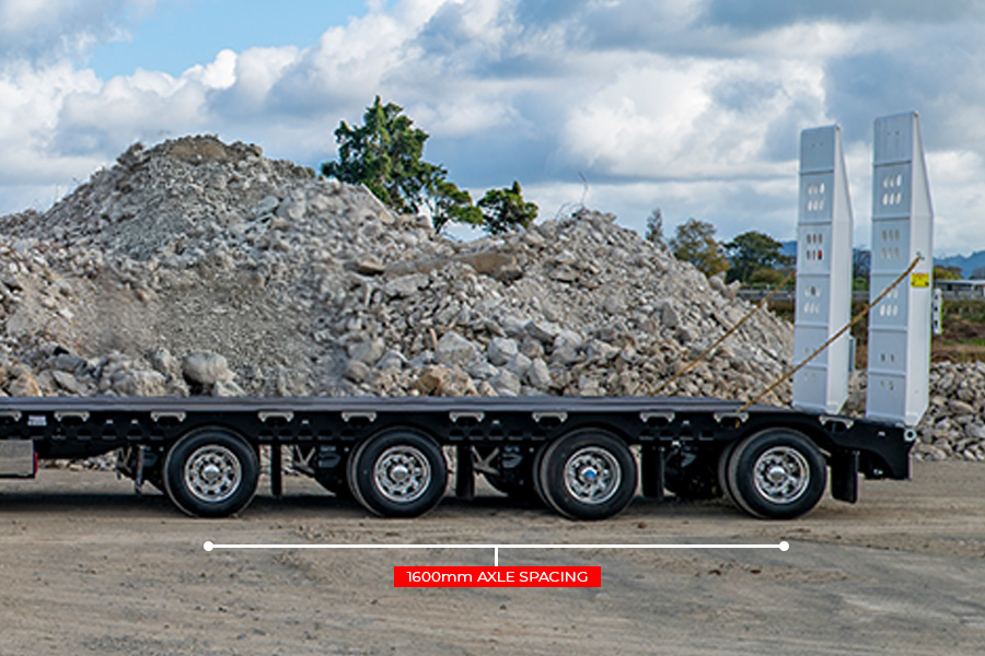 4 Axle Semi Transporter Axle Spacing