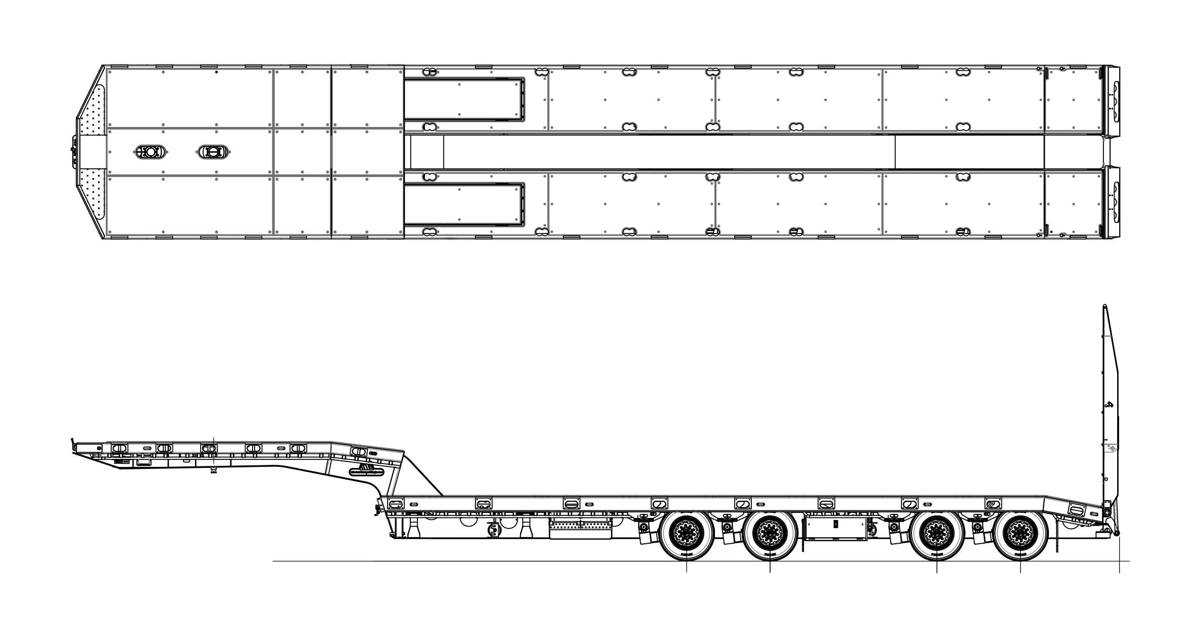 4 Rows of 4 Widener Model Drawing
