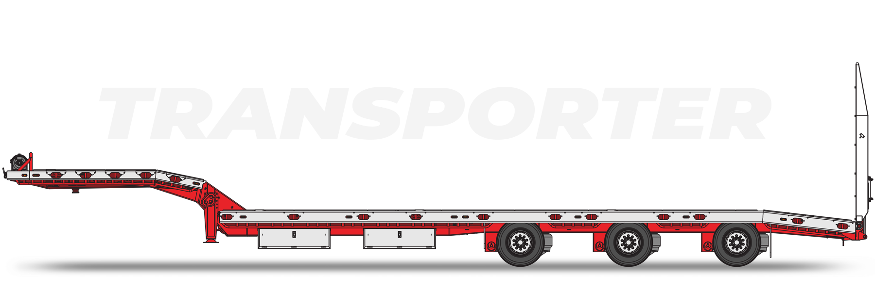 3 Axle Semi Transporter Coloured Drawing