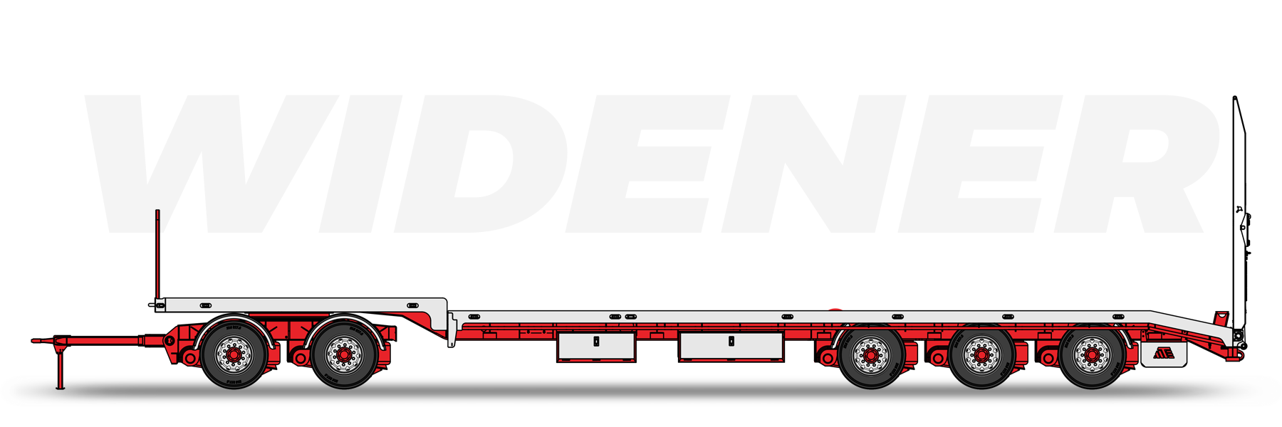 5 Axle Flat Top Low Loader Deck Widener