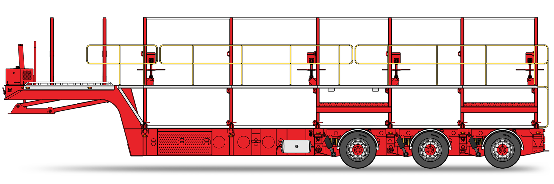 Rows of 4 Panel Trailer