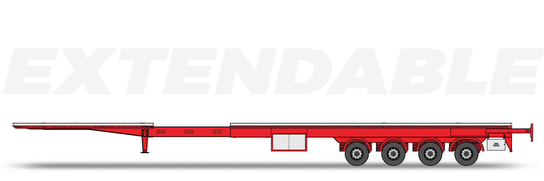 4 Axle Semi Flat Top Extendable Transporter