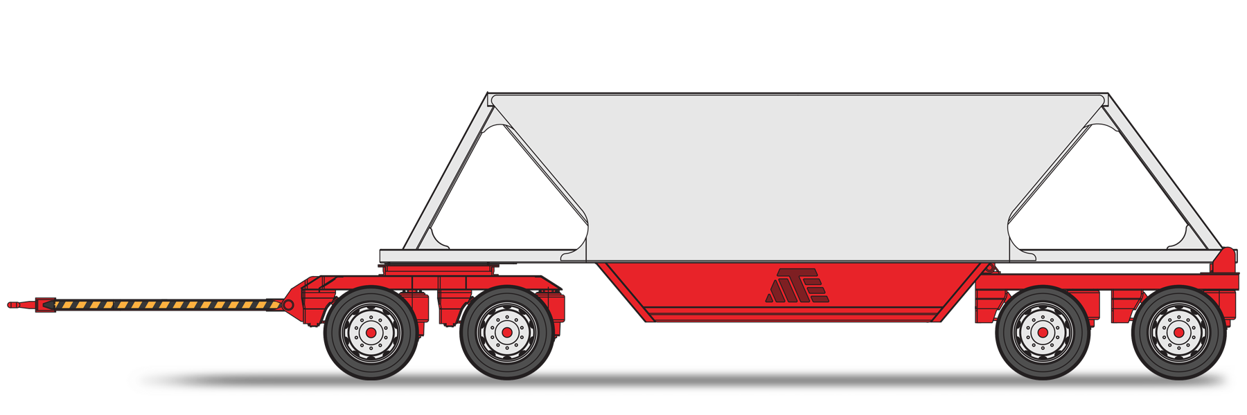 4 Axle Dog Bottom Dumper