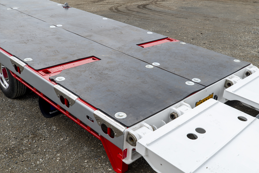 3 Axle Semi Tilt Deck Transporter Rubber Deck