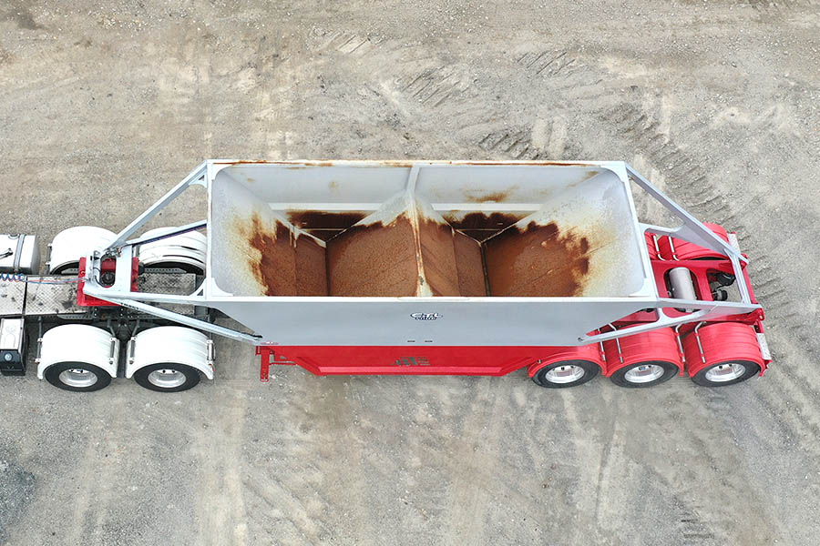 3 Axle Semi Bottom Dumper Bottom Discharge System