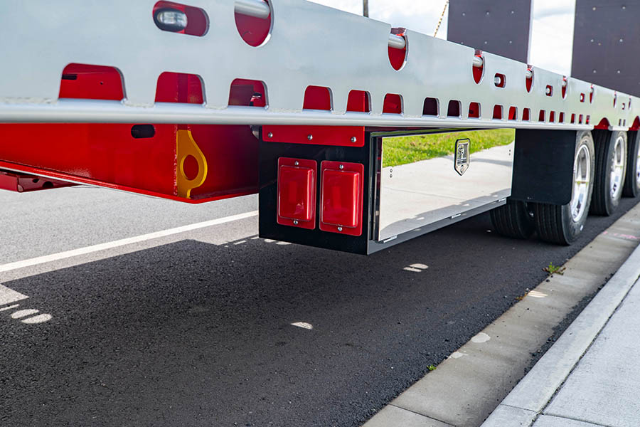 5 Axle Flat Top Low Loader Full-Length Rope Rails