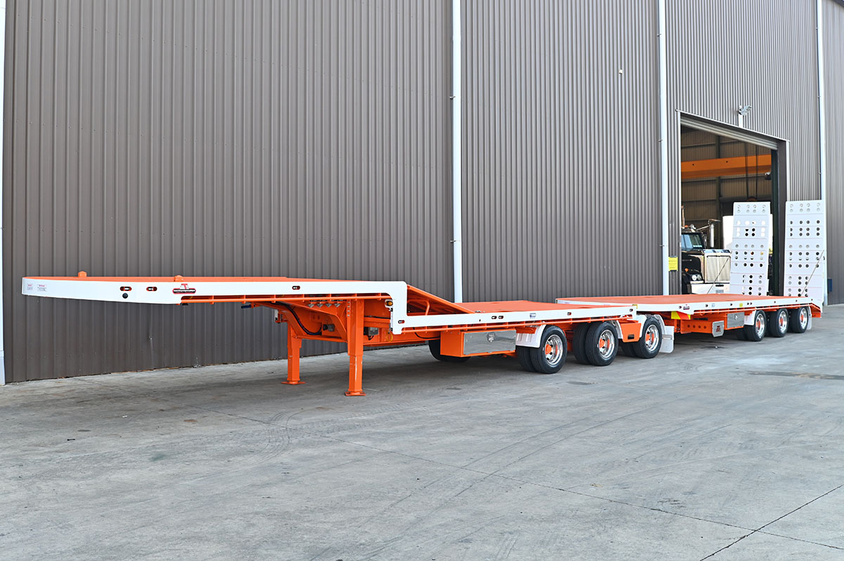 6 Axle B-Train Orange Front Angle