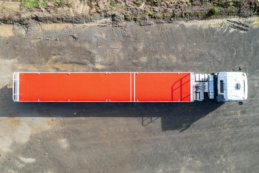 4 Axle Semi Flat Top Extendable - 4mm Corten Steel Deck