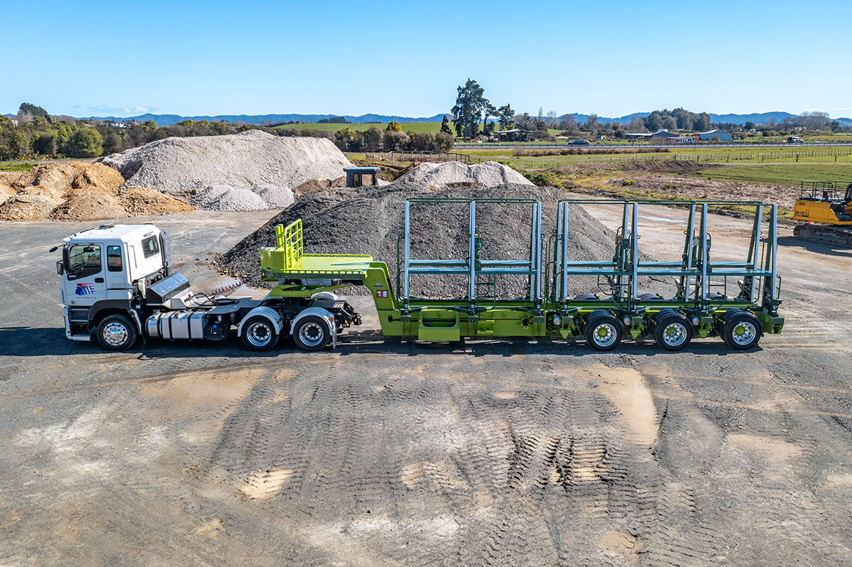 Rows of 4 Panel Trailers Birds Eye View